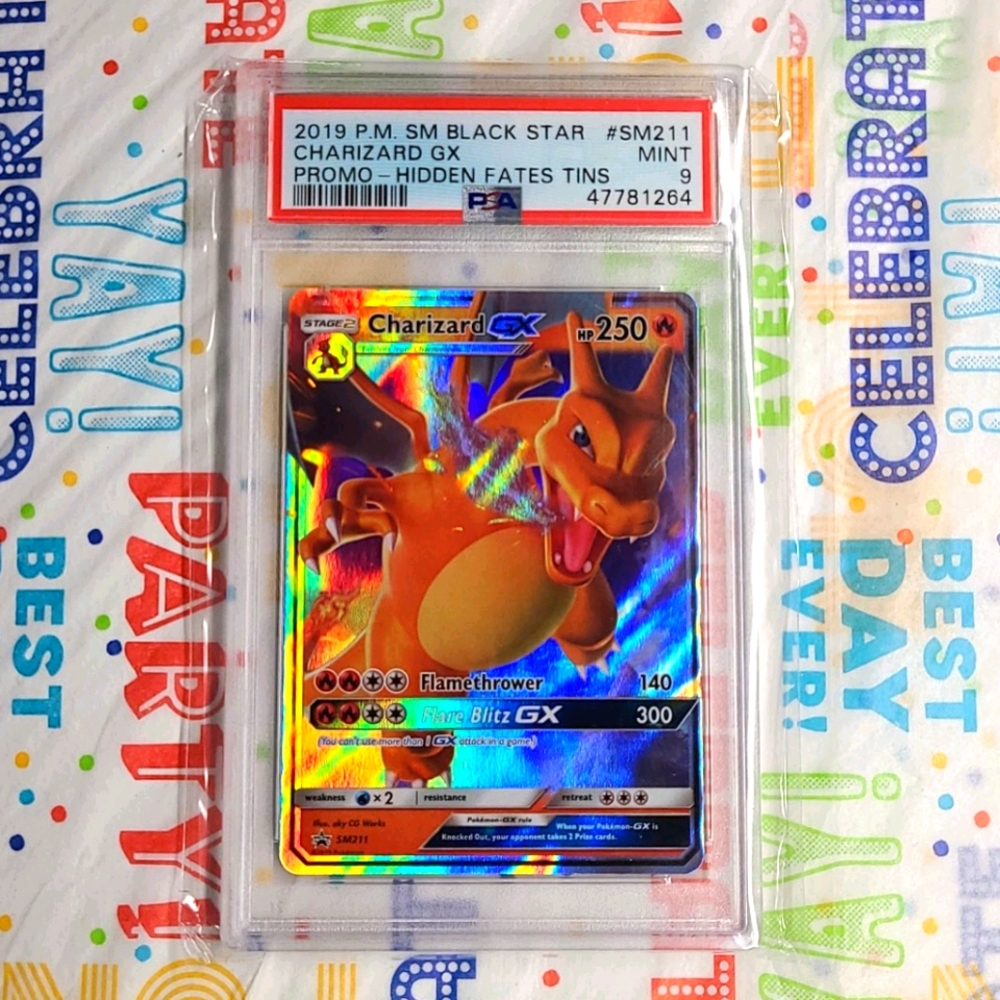 PSA 9 2019 GX CHARIZARD POKÉMON GRADED HALO CARD